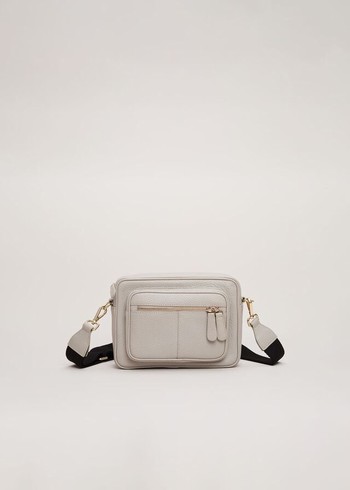 Phase Eight Grey Leather Bags Grey Canada | CNVPSY-026